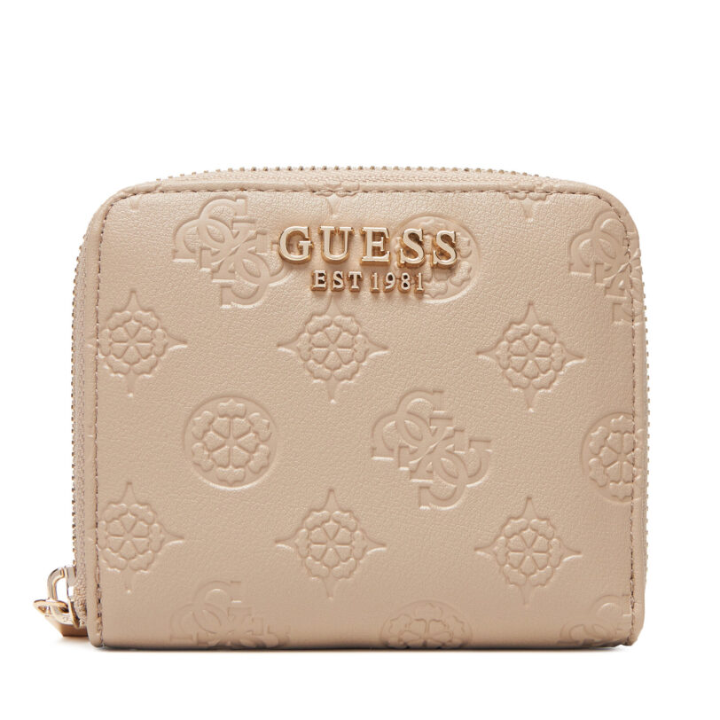 Малък дамски портфейл Guess Phoebe Slg SWPD96 65137 Бежов цвят на ниска цена