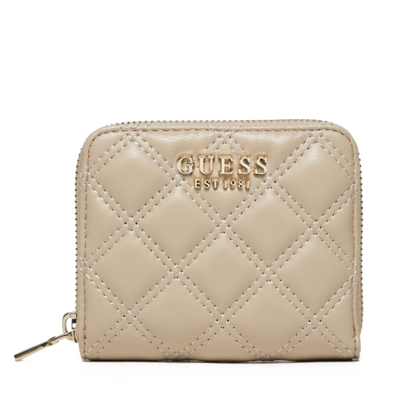 Малък дамски портфейл Guess SWQG87 48137 Бежов цвят на ниска цена