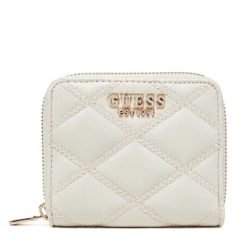 Малък дамски портфейл Guess SWQG96 32137 Екрю цвят на ниска цена