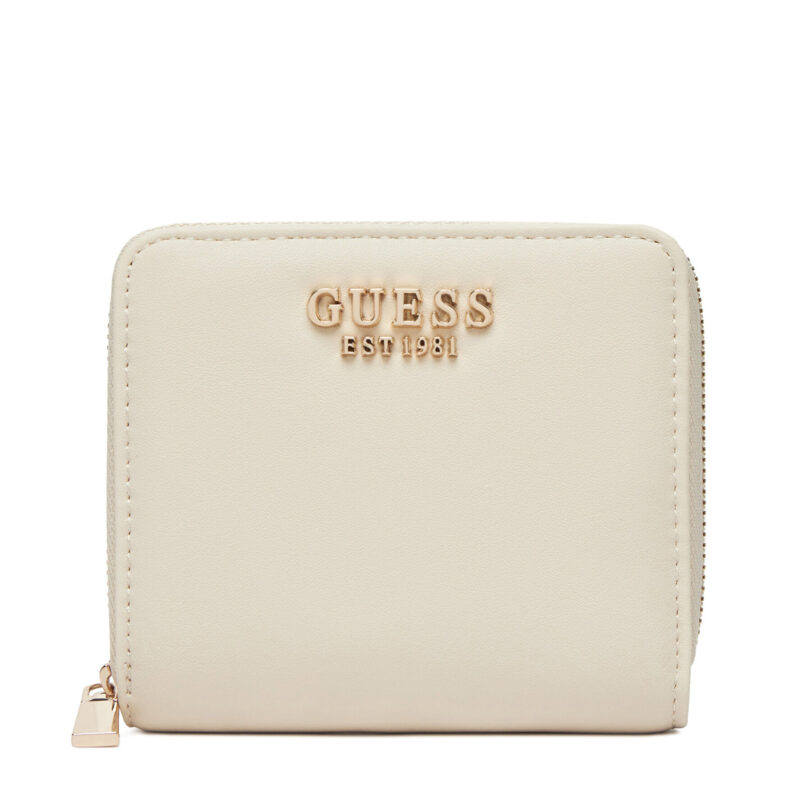 Малък дамски портфейл Guess Talent Slg SWNG96 69137 Екрю цвят на ниска цена