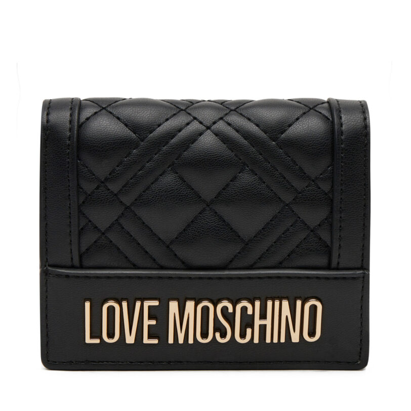 Малък дамски портфейл LOVE MOSCHINO JC5601PP1MLA0000 Черен цвят на ниска цена