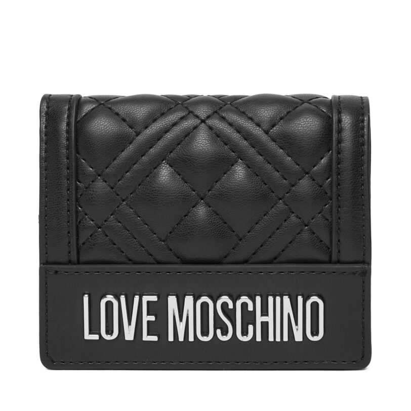 Малък дамски портфейл LOVE MOSCHINO JC5601PP1NLA000B Черен цвят на ниска цена