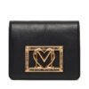 Малък дамски портфейл LOVE MOSCHINO JC5604PP1NLI0000 Черен цвят на ниска цена
