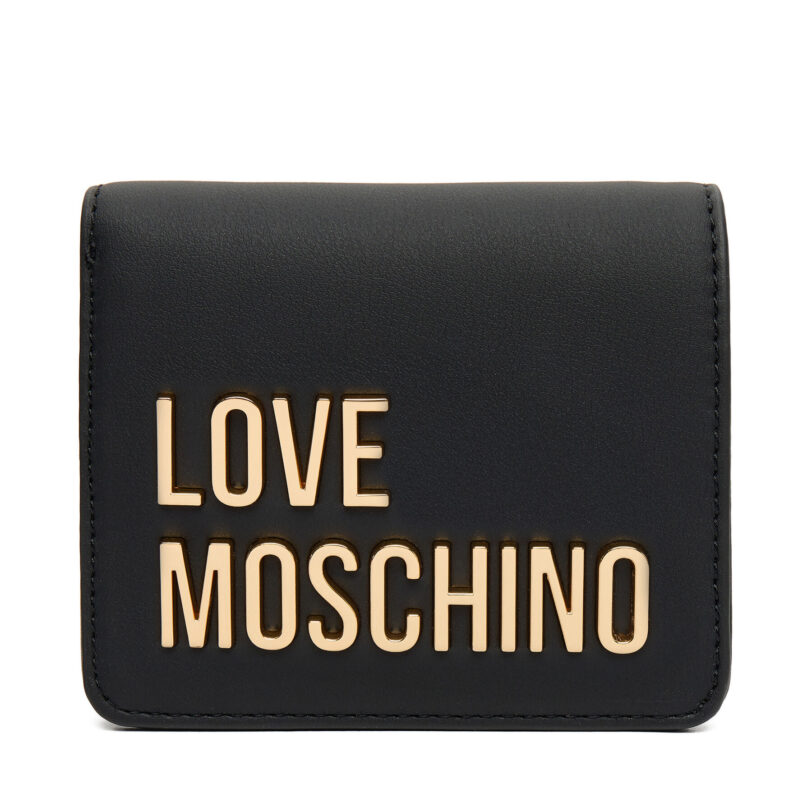 Малък дамски портфейл LOVE MOSCHINO JC5612PP1NKD0000 Черен цвят на ниска цена