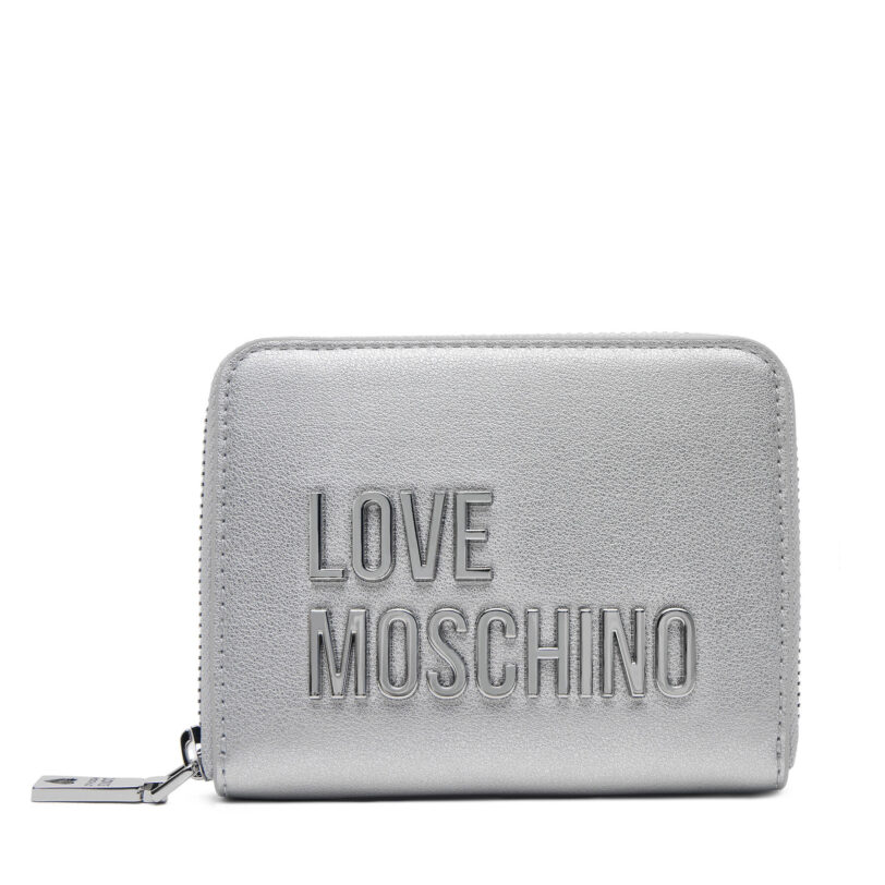 Малък дамски портфейл LOVE MOSCHINO JC5613PP1MKD196B Сребрист цвят на ниска цена