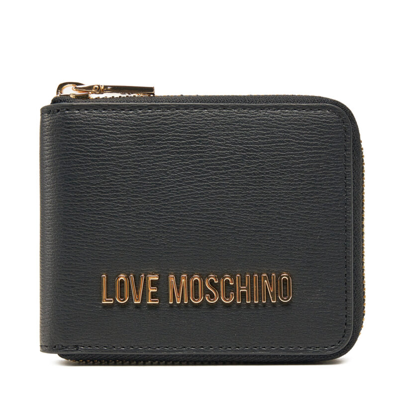 Малък дамски портфейл LOVE MOSCHINO JC5639PP1MLD0000 Черен цвят на ниска цена