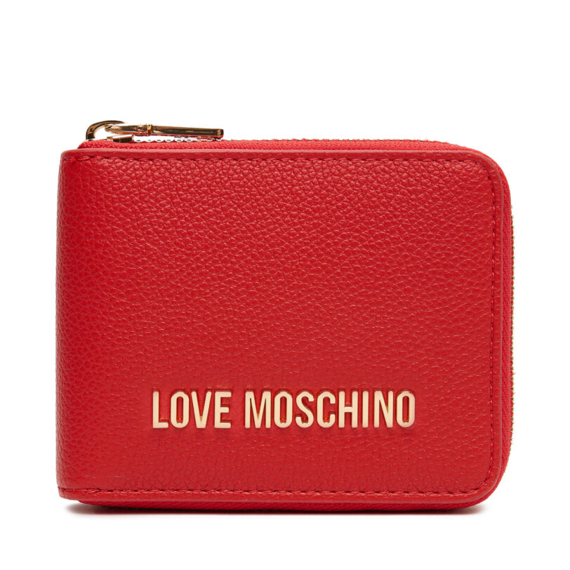 Малък дамски портфейл LOVE MOSCHINO JC5639PP1NLD0500 Червен цвят на ниска цена