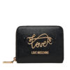 Малък дамски портфейл LOVE MOSCHINO JC5734PP0MKG0000 Черен цвят на ниска цена