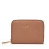 Малък дамски портфейл Liu Jo S Zip Around AA5169 E0087 Кафяв цвят на ниска цена