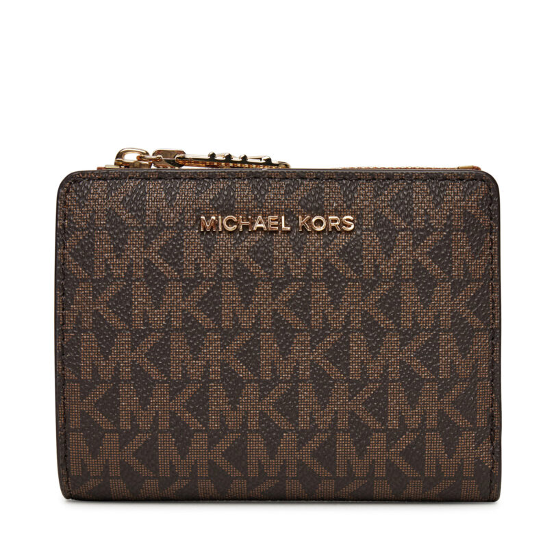 Малък дамски портфейл MICHAEL Michael Kors 32S5G8ED7V Кафяв цвят на ниска цена
