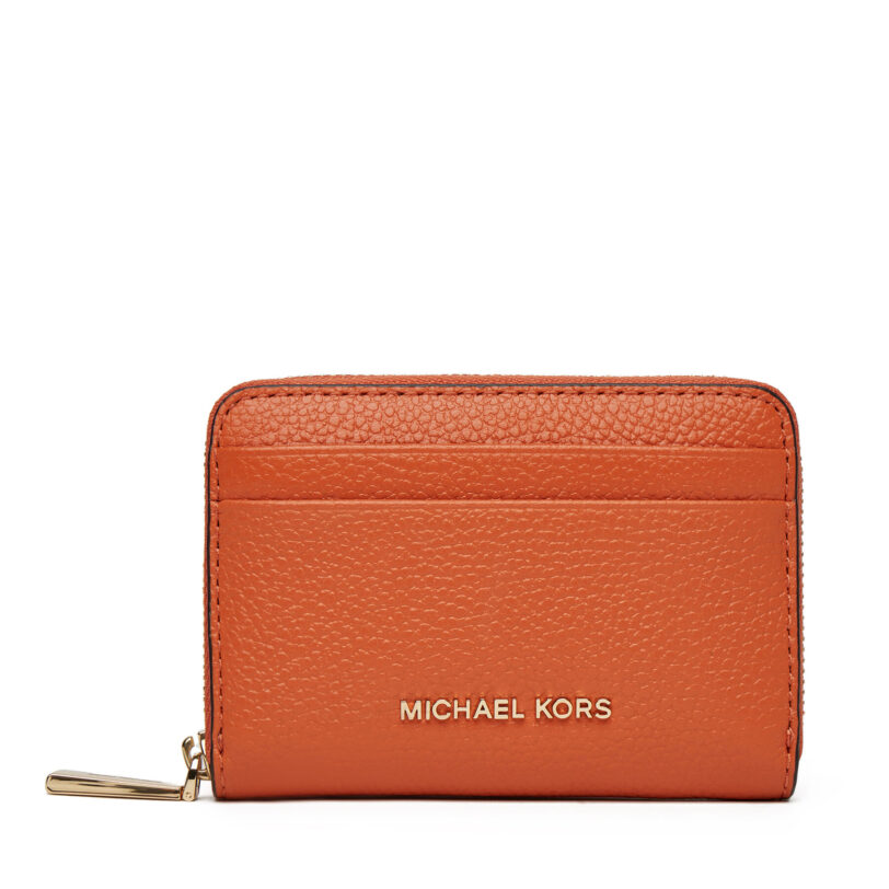 Малък дамски портфейл MICHAEL Michael Kors 32T4GJ6Z5L Оранжев цвят на ниска цена