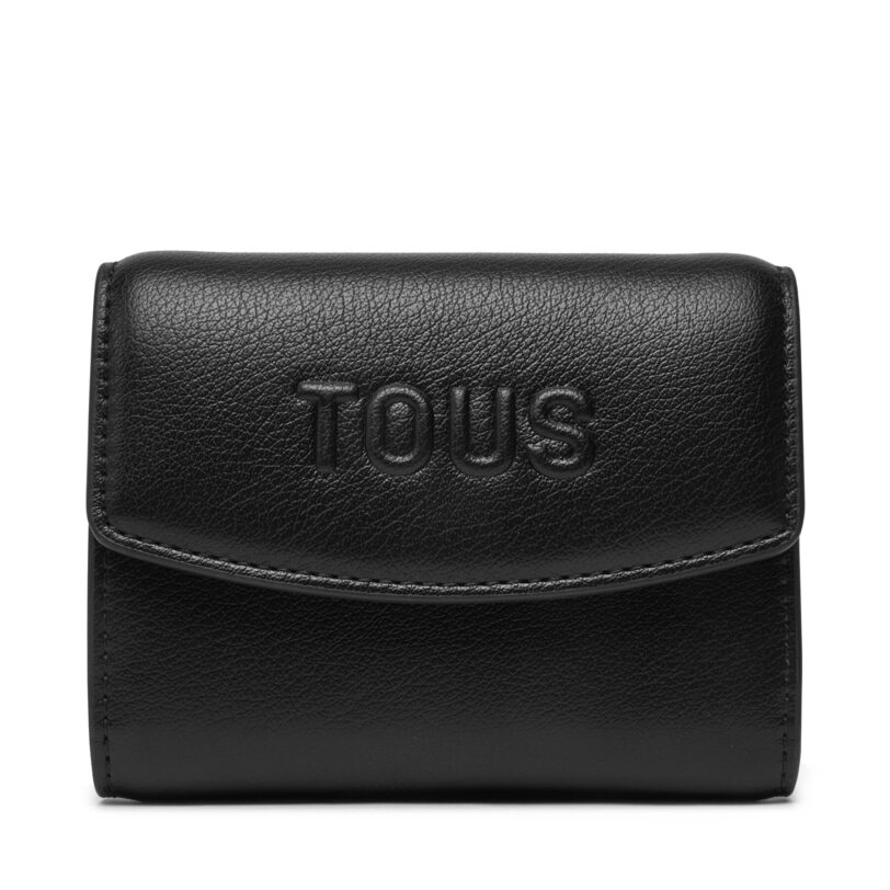 Малък дамски портфейл TOUS Pocket Tous Bloom 2002204251 Черен цвят на ниска цена