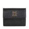 Малък дамски портфейл Tommy Hilfiger Th Timeless Med Flap W Bill AW0AW15258 Черен цвят на ниска цена
