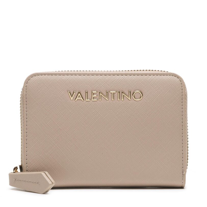 Малък дамски портфейл Valentino Zero VPS7B3137 Бежов цвят на ниска цена