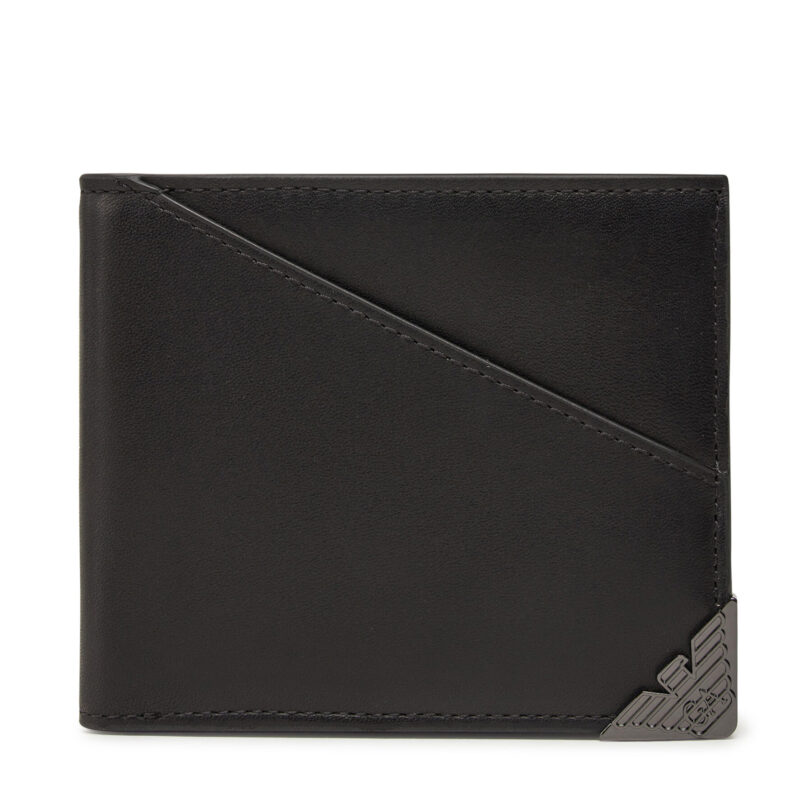 Малък мъжки портфейл Emporio Armani EM000992 AF13671 UC001 Черен цвят на ниска цена
