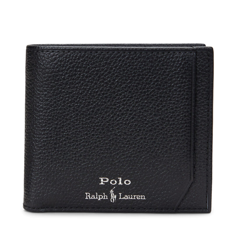 Малък мъжки портфейл Polo Ralph Lauren 405963225001 Черен цвят на ниска цена