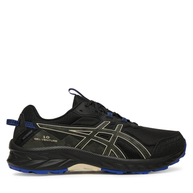 Маратонки за бягане Asics Gel-Venture 10 Waterproof 1011B965 Черен цвят на ниска цена