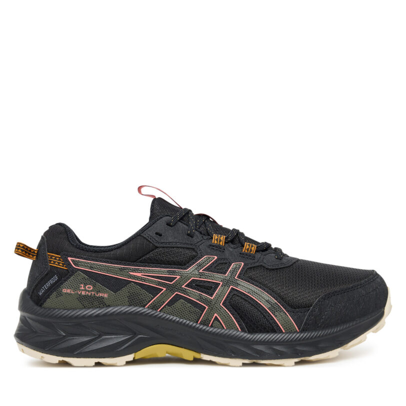 Маратонки за бягане Asics Gel-Venture 10 Waterproof 1012B760 Черен цвят на ниска цена