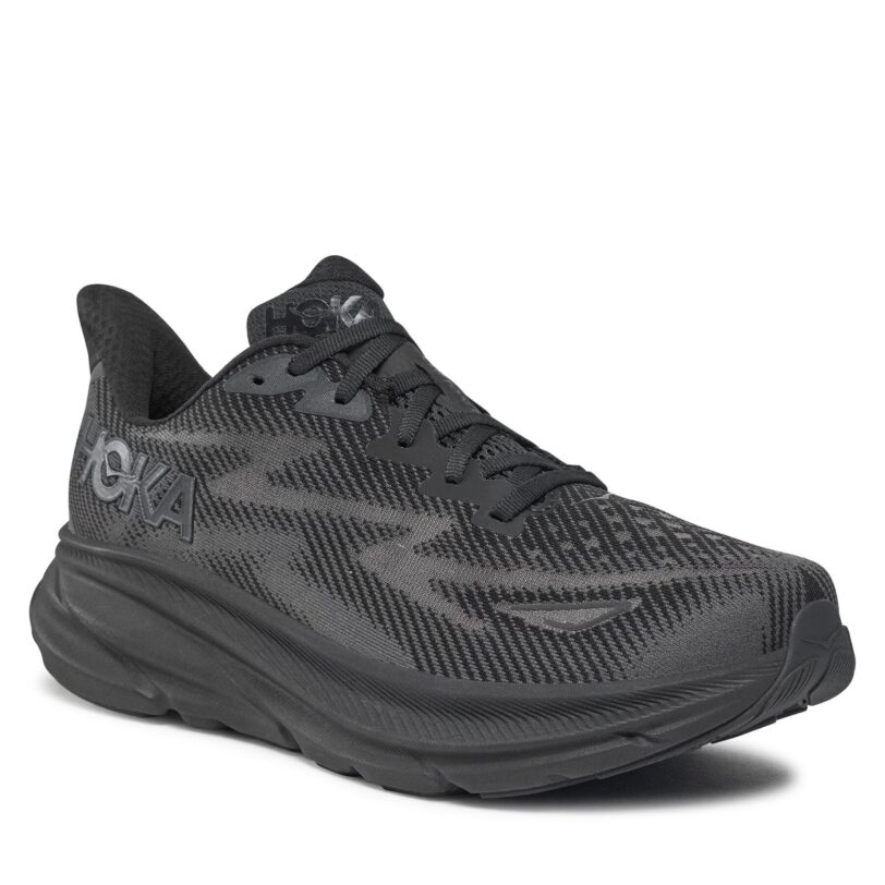 Маратонки за бягане Hoka Clifton 9 Wide 1132210 Черен цвят на ниска цена