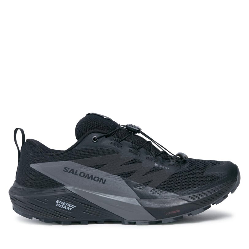 Маратонки за бягане Salomon Sense Ride 5 GORE-TEX L47147200 Черен цвят на ниска цена