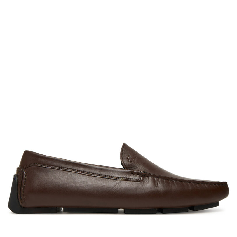 Мокасини Calvin Klein Driver Lth HM0HM01864 Кафяв цвят на ниска цена