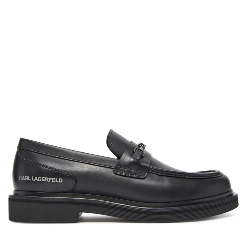 Мокасини KARL LAGERFELD Kingston KL12215 Черен цвят на ниска цена