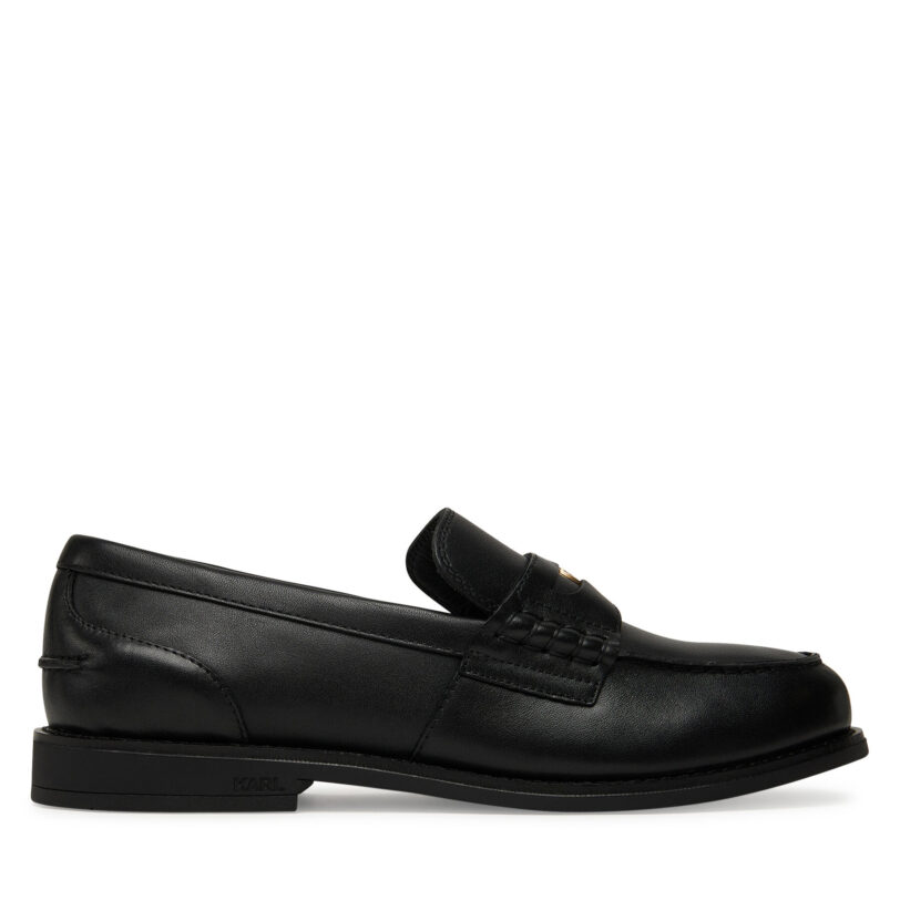 Мокасини KARL LAGERFELD Mia KL42125 Черен цвят на ниска цена