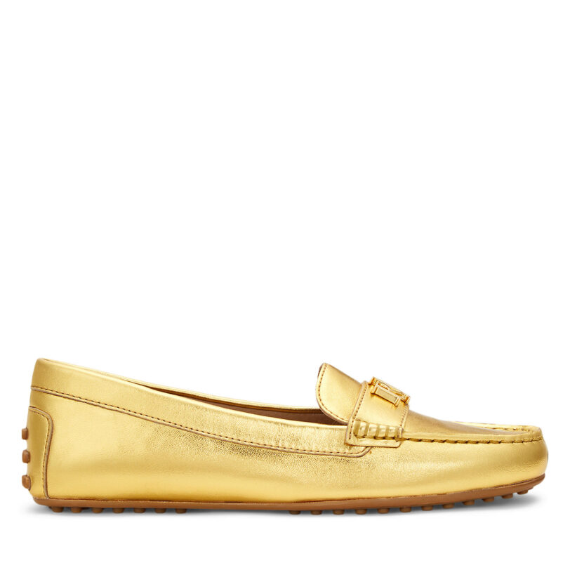 Мокасини LAUREN RALPH LAUREN 802959222001 Златист цвят на ниска цена