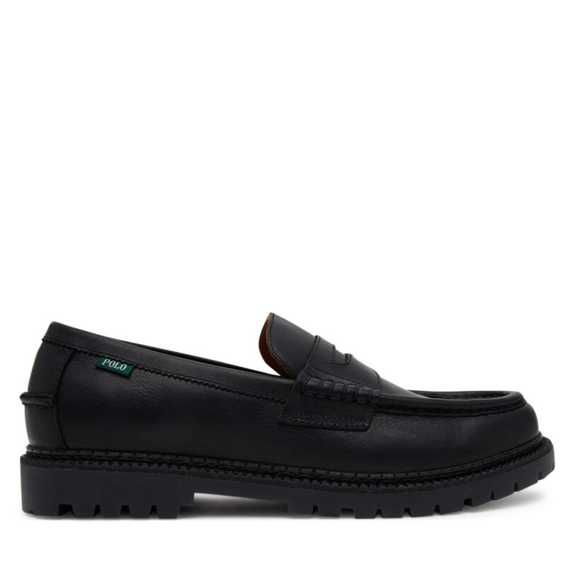 Мокасини Polo Ralph Lauren Jett Lug-Sole 803961420001 Черен цвят на ниска цена