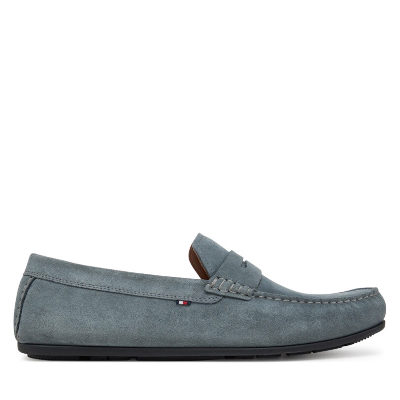 Мокасини Tommy Hilfiger Casual Hilfiger Suede Driver FM0FM04998 Сив цвят на ниска цена