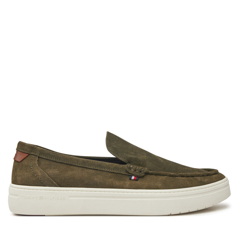 Мокасини Tommy Hilfiger FM0FM05354 Зелен цвят на ниска цена