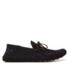 Мокасини Tommy Hilfiger Hilfiger Folded Suede Driver FM0FM05385 Тъмносин цвят на ниска цена