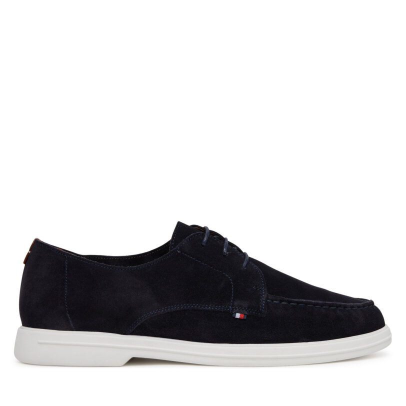 Мокасини Tommy Hilfiger Moc T Derby FM0FM05495 Тъмносин цвят на ниска цена