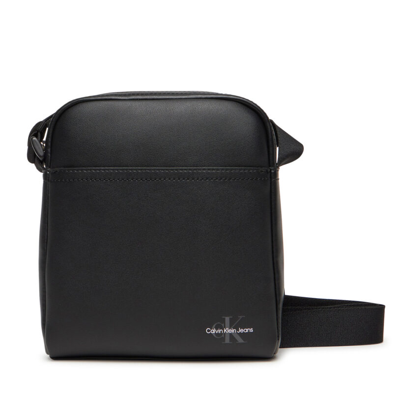 Мъжка чантичка Calvin Klein Jeans Mono Logo Reporter 18 LV04G3014G Черен цвят на ниска цена