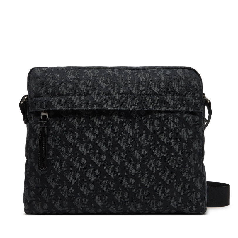 Мъжка чантичка Calvin Klein Jeans Unstructured Monogram Flight Bag LV04G3097G Черен цвят на ниска цена