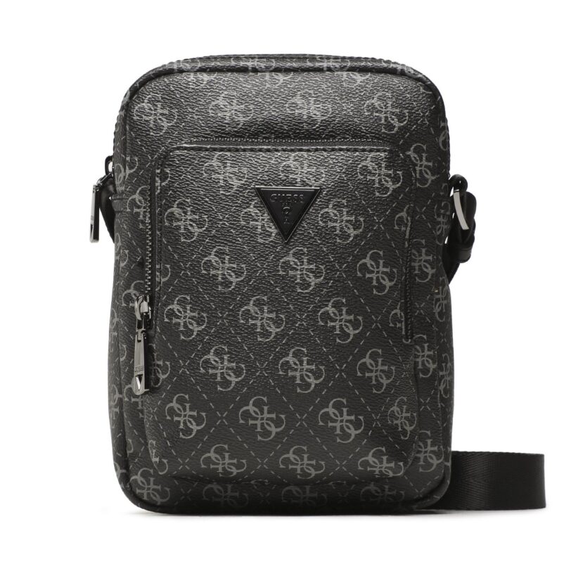 Мъжка чантичка Guess Vezzola Smart HMEVZL P3163 Черен цвят на ниска цена