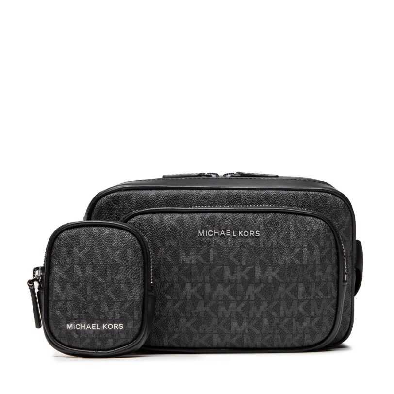 Мъжка чантичка MICHAEL Michael Kors Hudson 33U2LHDC2B Черен цвят на ниска цена