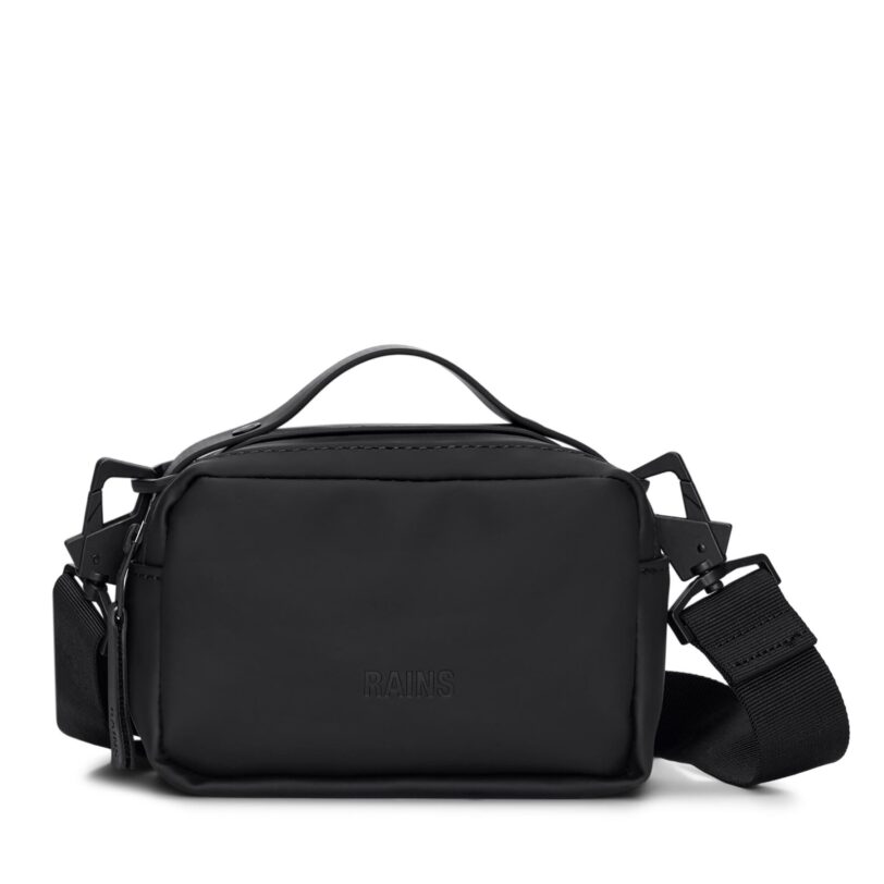 Мъжка чантичка Rains Box Bag Micro W3 14120 Черен цвят на ниска цена