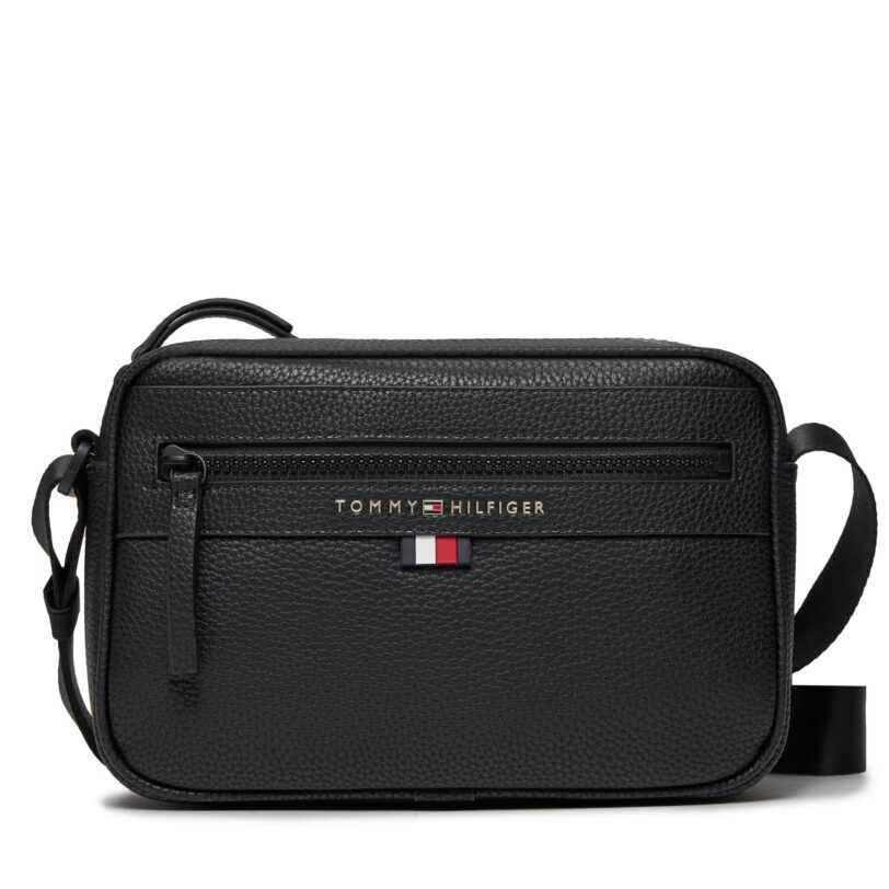 Мъжка чантичка Tommy Hilfiger Essential Pu Ew Reporter AM0AM12093 Черен цвят на ниска цена