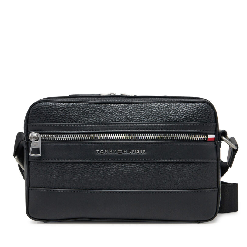 Мъжка чантичка Tommy Hilfiger Th Central Ew Reporter AM0AM13207 Черен цвят на ниска цена