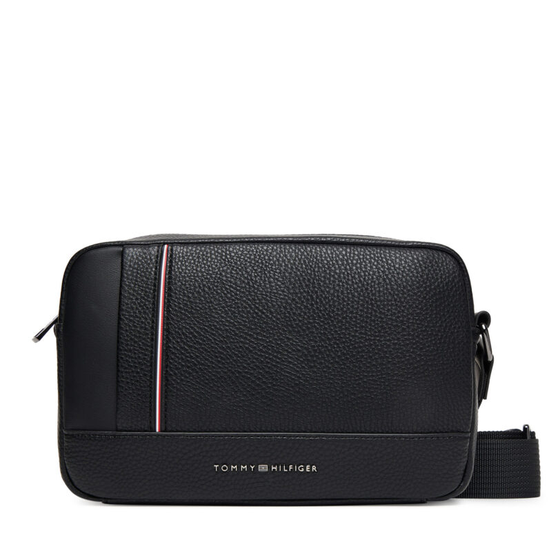 Мъжка чантичка Tommy Hilfiger Th Central Ew Reporter AM0AM13635 Черен цвят на ниска цена