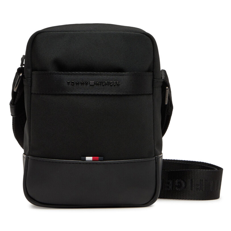 Мъжка чантичка Tommy Hilfiger Th Nylon Travel Mini Reporter AM0AM13472 Черен цвят на ниска цена