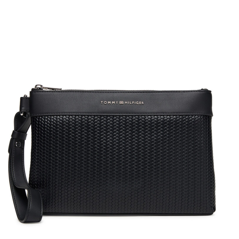 Мъжка чантичка Tommy Hilfiger Woven Pouch AM0AM13804 Черен цвят на ниска цена