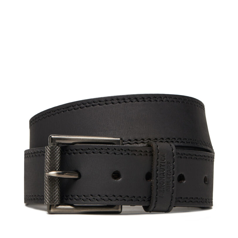 Мъжки колан Aeronautica Militare 251CP237PL181 Черен цвят на ниска цена