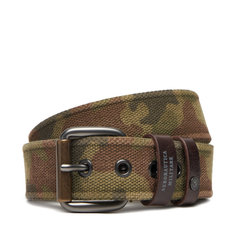 Мъжки колан Aeronautica Militare 252CI0315UCT03316 Каки цвят на ниска цена
