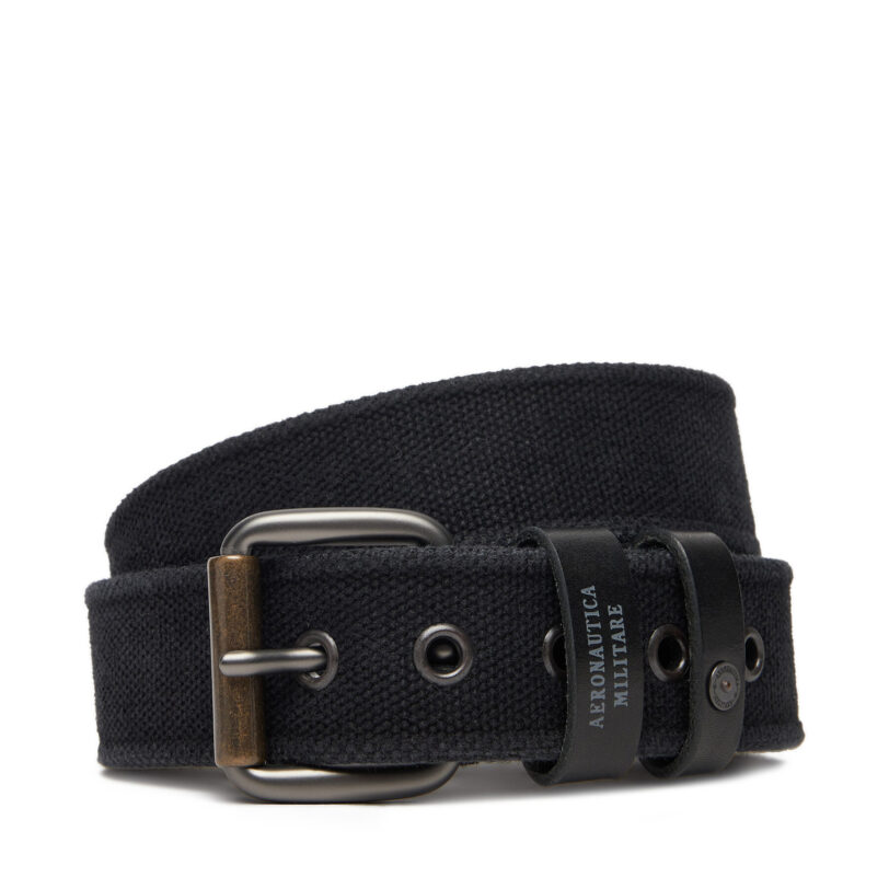 Мъжки колан Aeronautica Militare 252CI0315UCT04246 Черен цвят на ниска цена