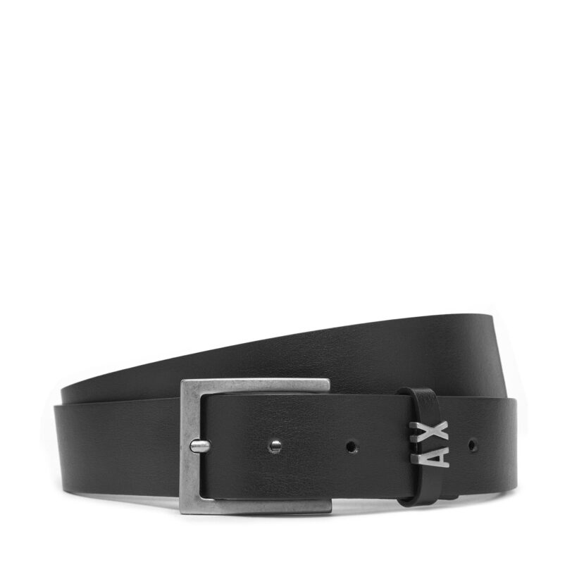 Мъжки колан Armani Exchange XM000606 AF12704 UC001 Черен цвят на ниска цена