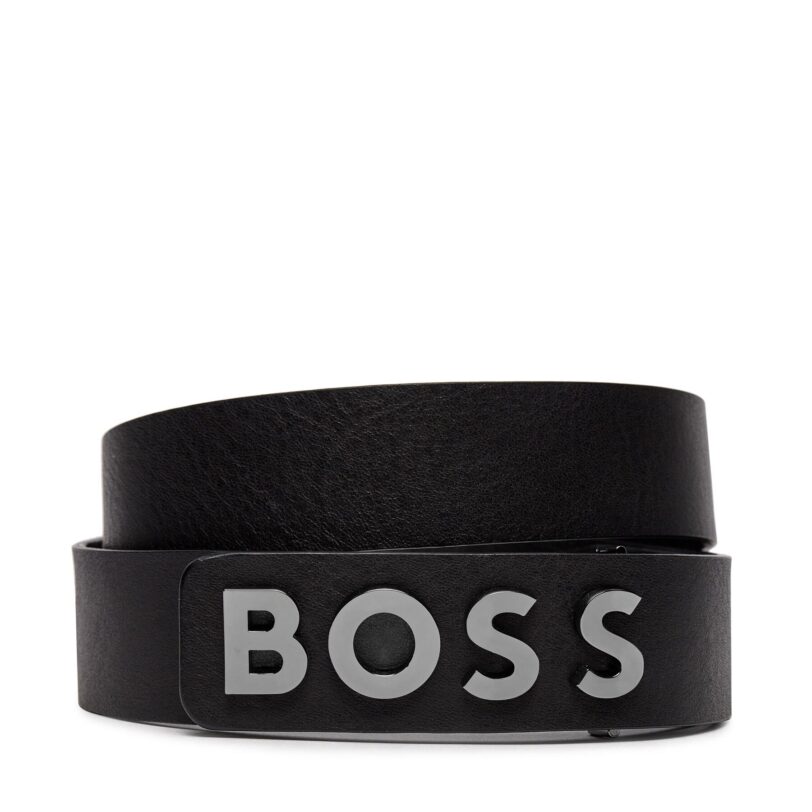 Мъжки колан Boss 50516682 Черен цвят на ниска цена