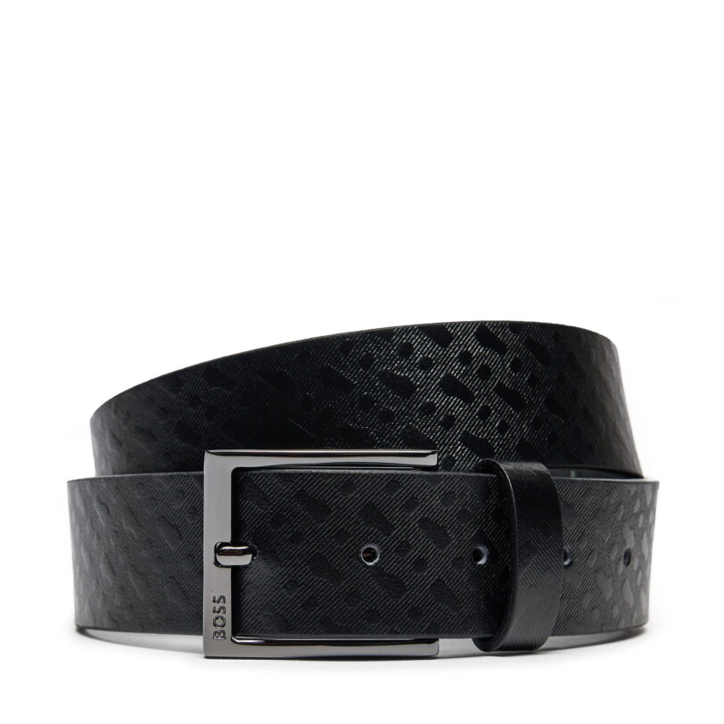 Мъжки колан Boss Barn 50524047 Черен цвят на ниска цена