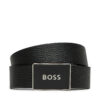 Мъжки колан Boss Icon 50529690 Черен цвят на ниска цена